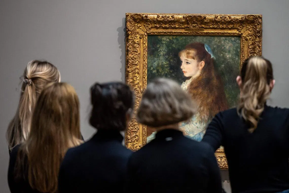 "Irene Cahen d'Anvers", a masterpiece by Auguste Renoir, part of the Emil Buhrle Collection exhibited at the Kunsthaus Zurich. 