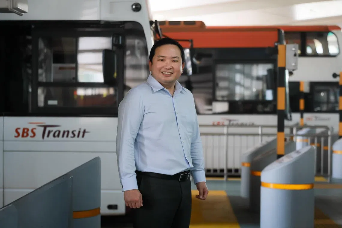 SBS Transit Group CEO Jeffrey Sim at Toa Payoh bus interchange, Dec 13, 2023.