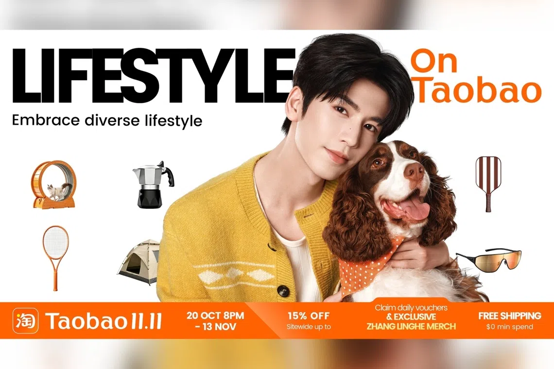 Taobao partners Chinese actor Zhang Linghe for promotion of yearly 11.11 sale.