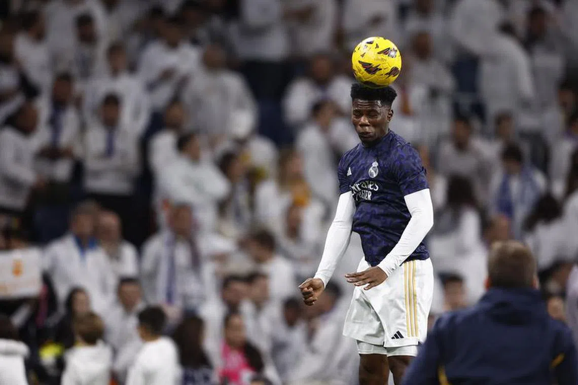 Soccer Football - Real Madrid v RCD Mallorca - Santiago Bernabeu, Madrid, Spain - January 3, 2024 Real Madrid's Aurelien Tchouameni during the warm up before the match REUTERS/Juan Medina/File photo
