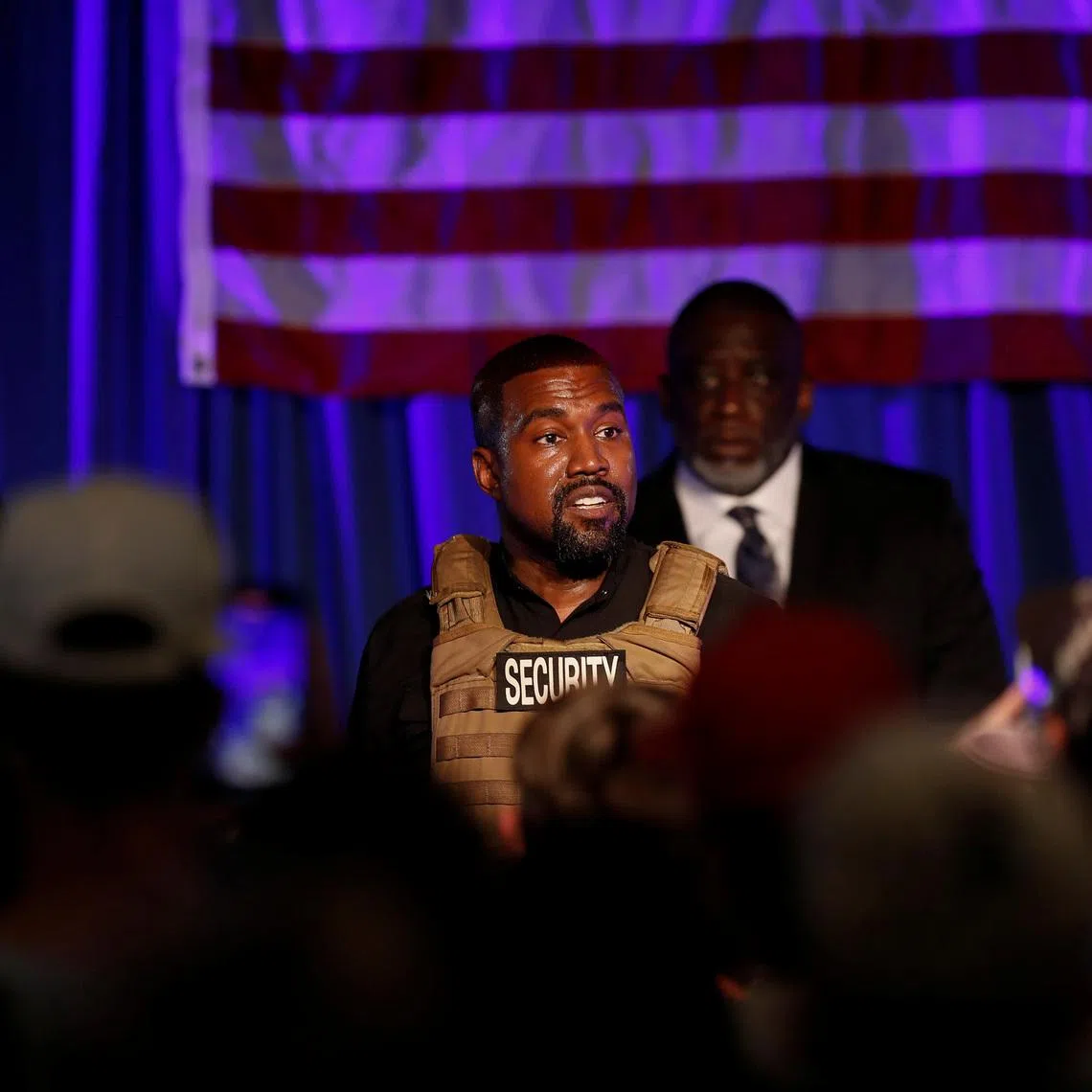 FILE PHOTO: Rapper Kanye West holds his first rally in support of his presidential bid in North Charleston, South Carolina, U.S. July 19, 2020.  REUTERS/Randall Hill/File Photo