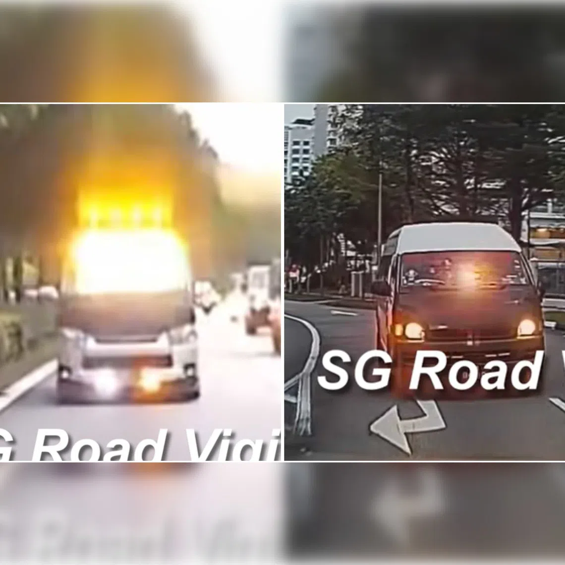 Two videos showing vans fitted with additional lights were uploaded on Facebook in late October.