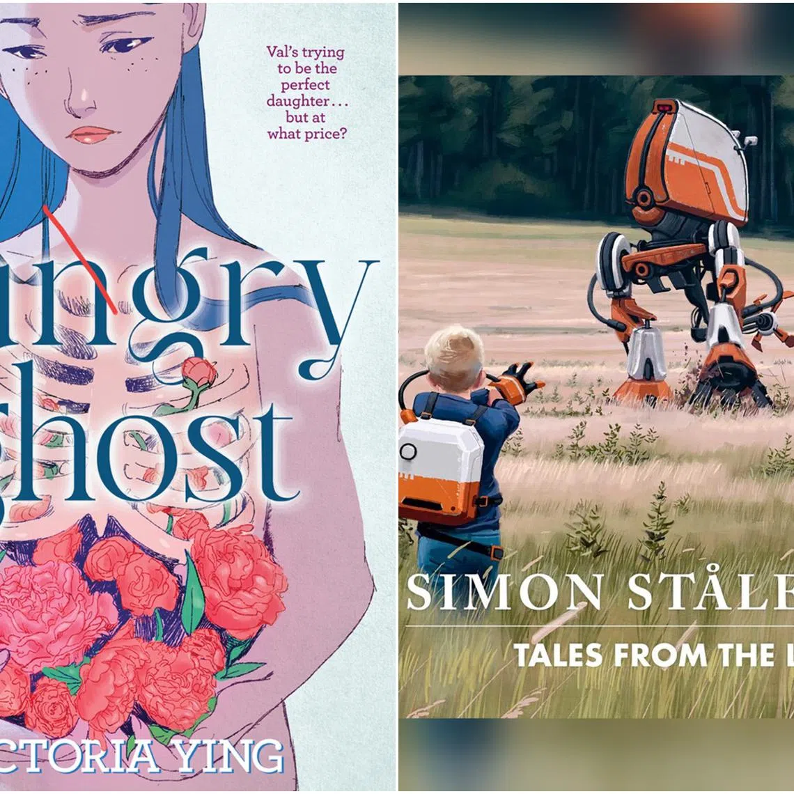 Hungry Ghost by Victoria Ying (left) and Tales From The Loop by Simon Stalenhag are available for borrowing.