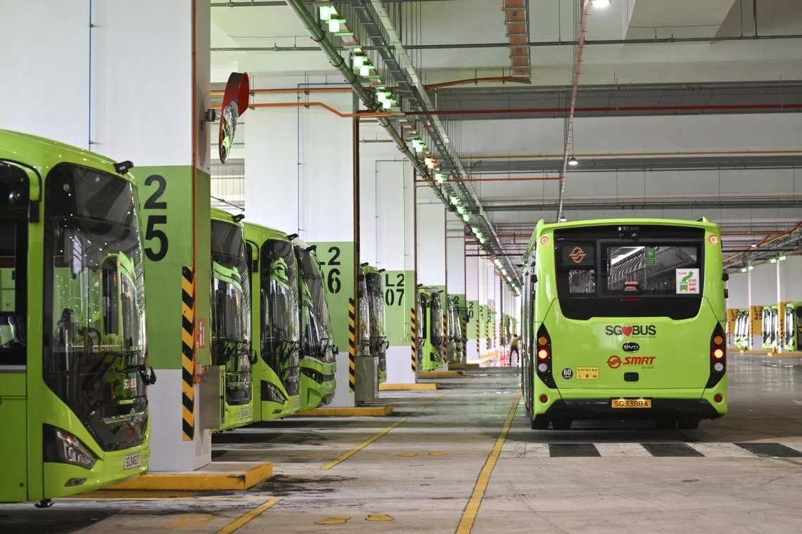 Where hundreds of electric buses are charged and sent out for service