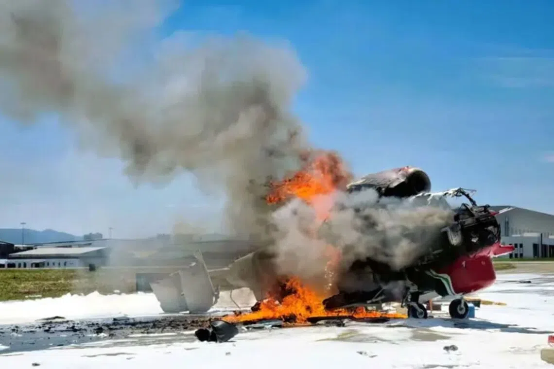 All flights grounded at Subang Airport following helicopter fire
