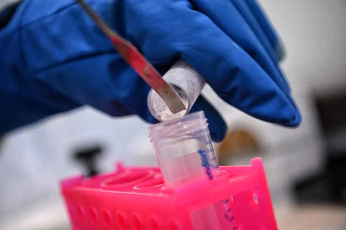 HSA's advanced DNA capabilities, that have helped the police crack crimes. The DNA Profiling Lab's senior forensic scientist processing cow bones, as part of extracting tricky DNA from it. DNA information collected by the police will be stored in a database owned by the police and run by the Health Sciences Authority. The database will be used to determine whether DNA recovered from a crime scene matches that of an individual in the system.