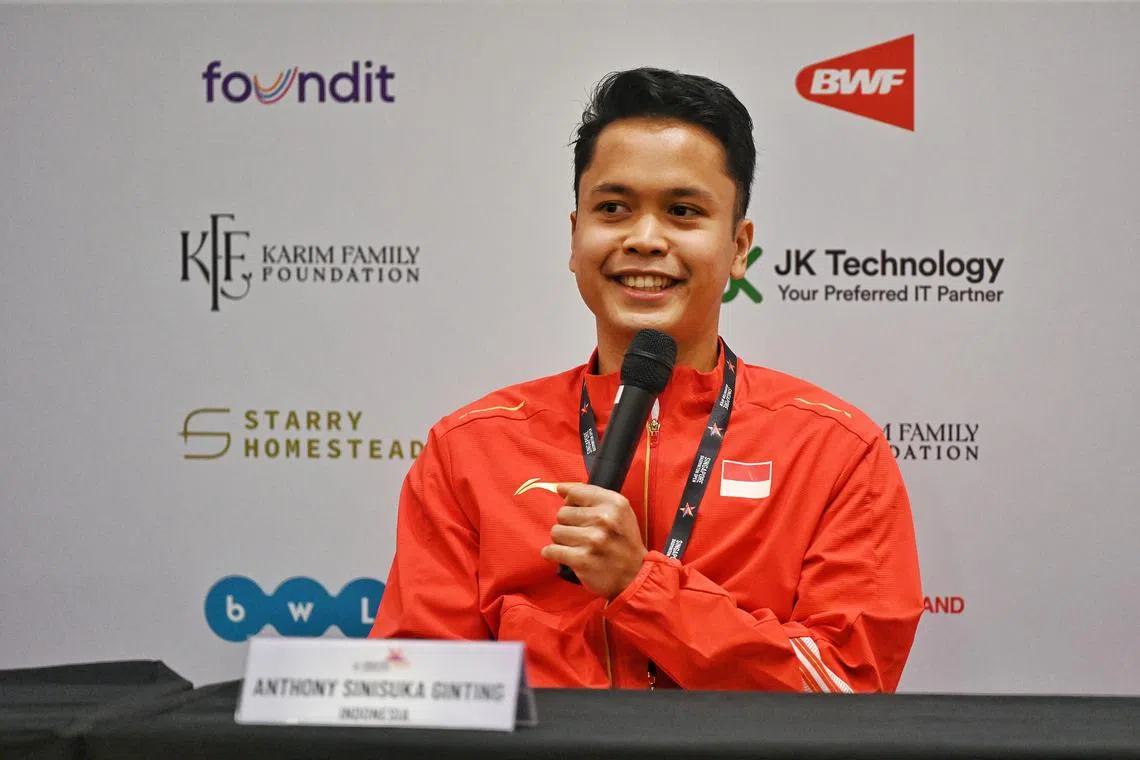 Karim Family Foundation (KFF) Singapore Badminton Open 2024 press conference scheduled for tomorrow, Monday, 27 May, at the Singapore Indoor Stadium - Media Centre. 
Indonesia player defending champion, Anthony Sinisuka Ginting.