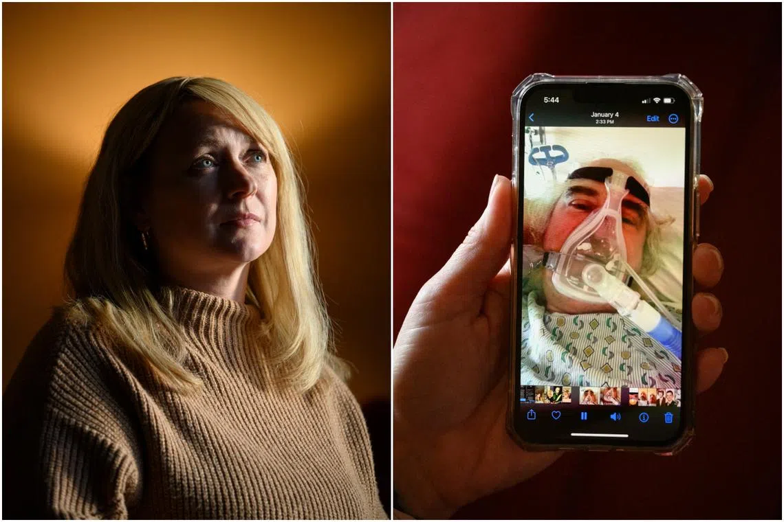Jessica Watt Dougherty (left) has thrown herself into activism after the death of her father, Randy Watt, from Covid-19 this year.