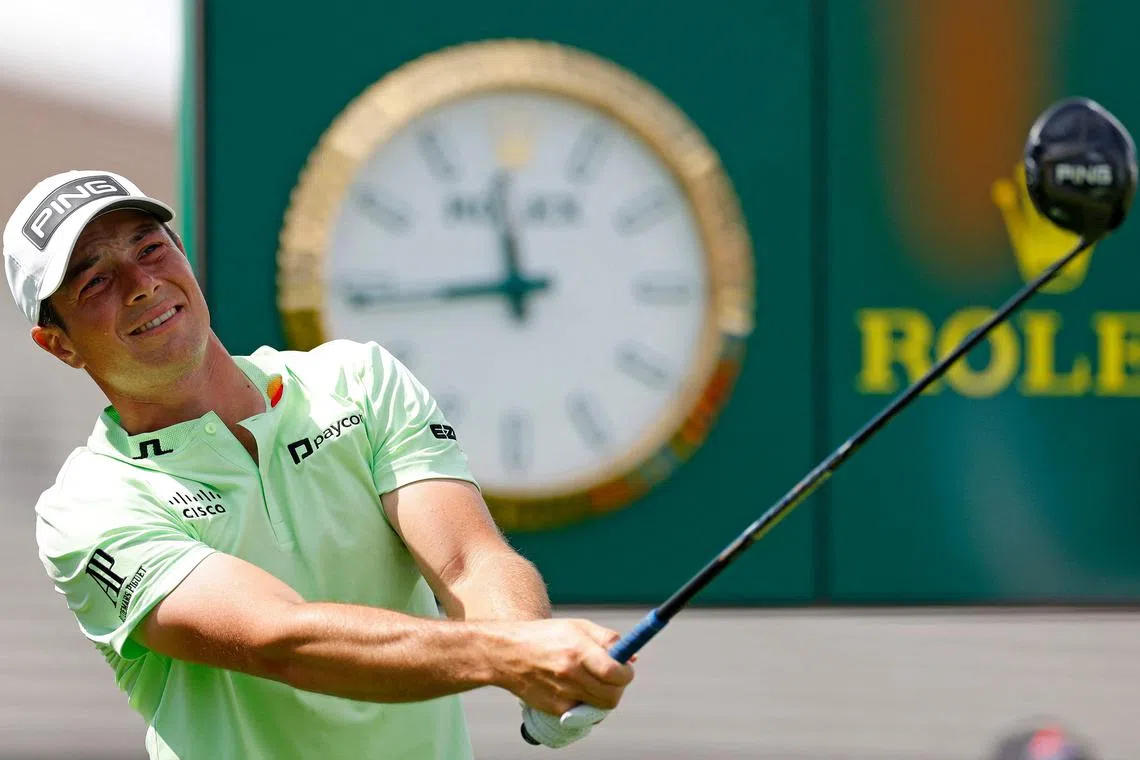 Norway's Viktor Hovland plays during the pro-am ahead of the Arnold Palmer Invitational.