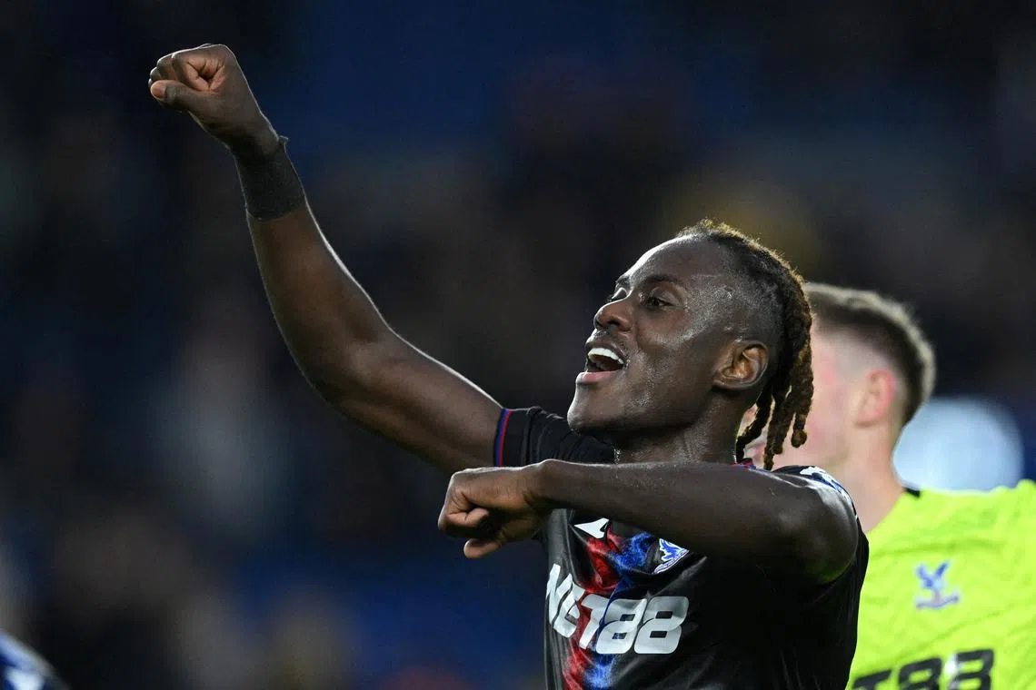 FILE PHOTO: Soccer Football - Premier League - Brighton & Hove Albion v Crystal Palace - The American Express Community Stadium, Brighton, Britain - December 15, 2024 Crystal Palace's Trevoh Chalobah celebrates after the match REUTERS/Jaimi Joy/ File Photo