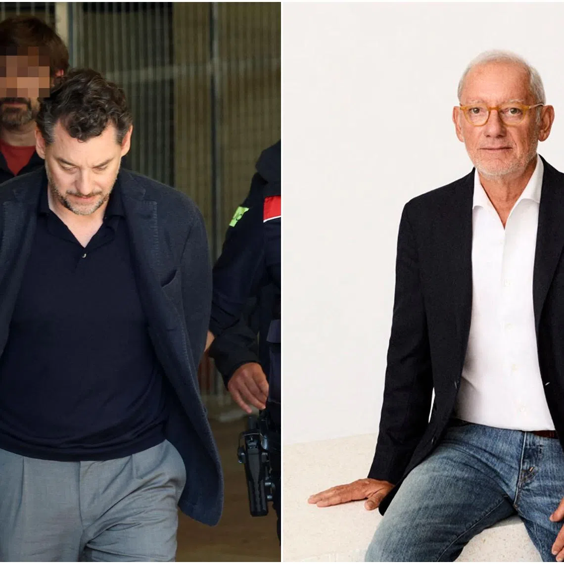Mr Jonathan Andic (left) has been arrested in connection with the death of his father, fashion group Mango’s founder Isak Andic (right).