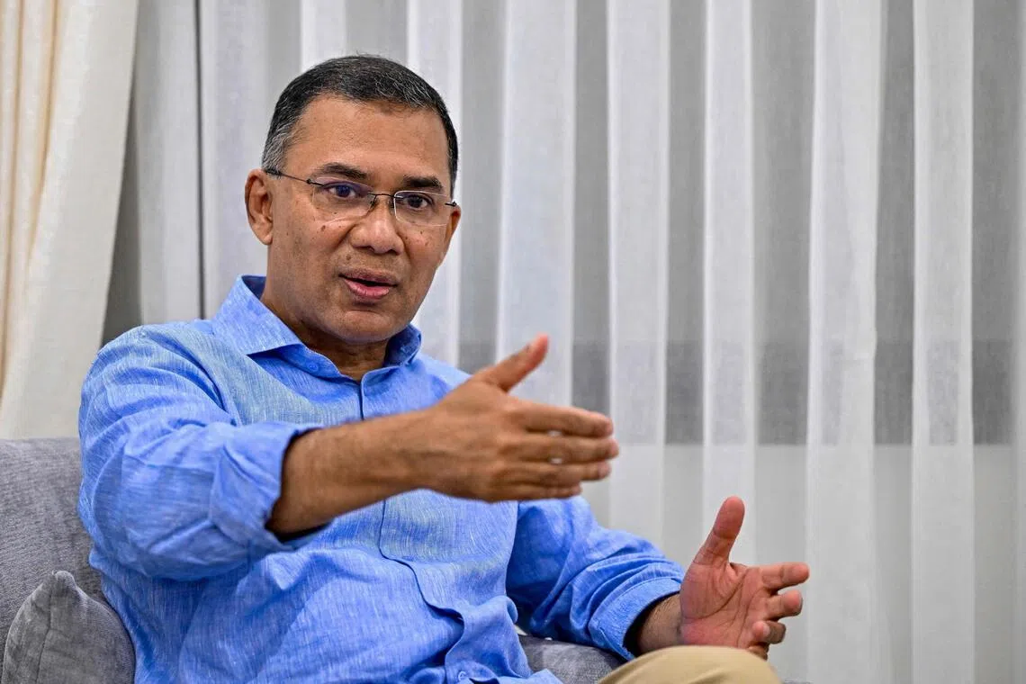 Since his return, Mr Tarique Rahman has tried to project himself as a statesman ready to look beyond his family’s difficulties under former premier Sheikh Hasina. 