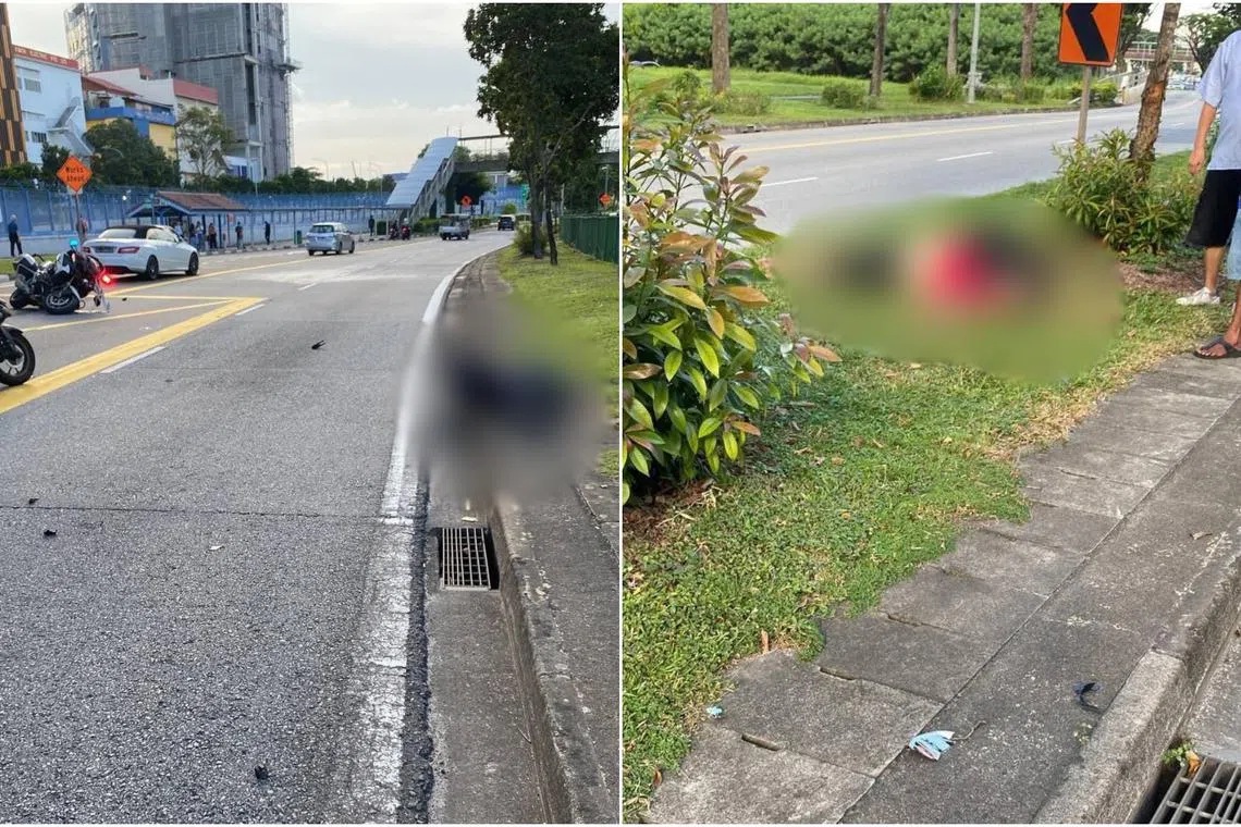 The accident happened at the junction of Hougang Avenue 3 and Kim Chuan Road.