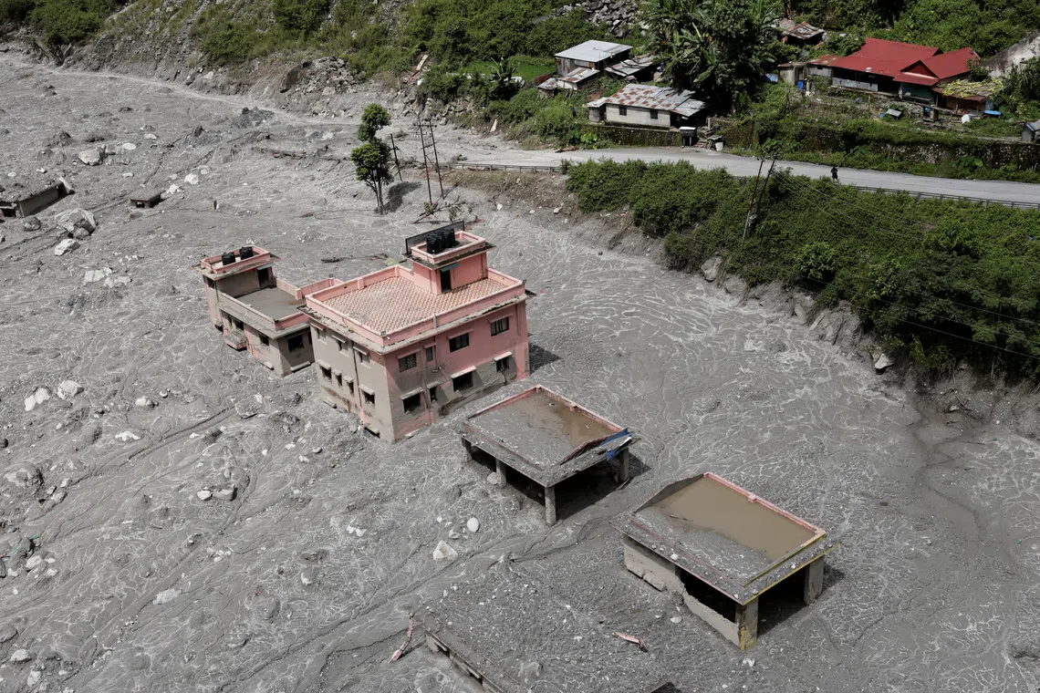In flood-ravaged Nepal valley nothing is left standing