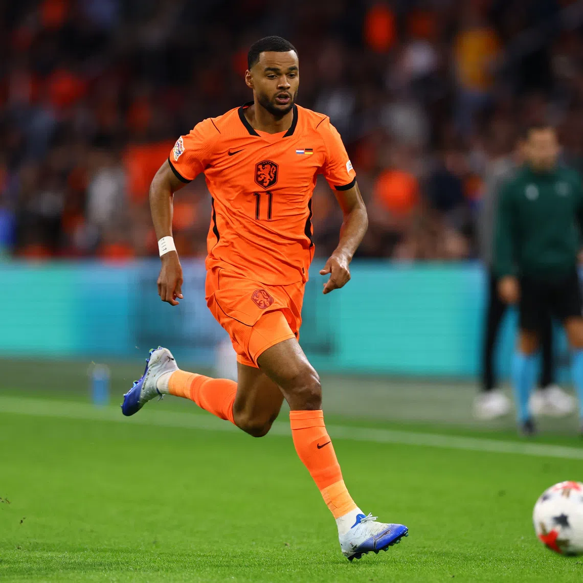 Soccer Football - Nations League - Group B - Netherlands v Germany - Johan Cruijff Arena, Amsterdam, Netherlands - September 24, 2026 Netherlands' Cody Gakpo in action REUTERS/Piroschka Van De Wouw