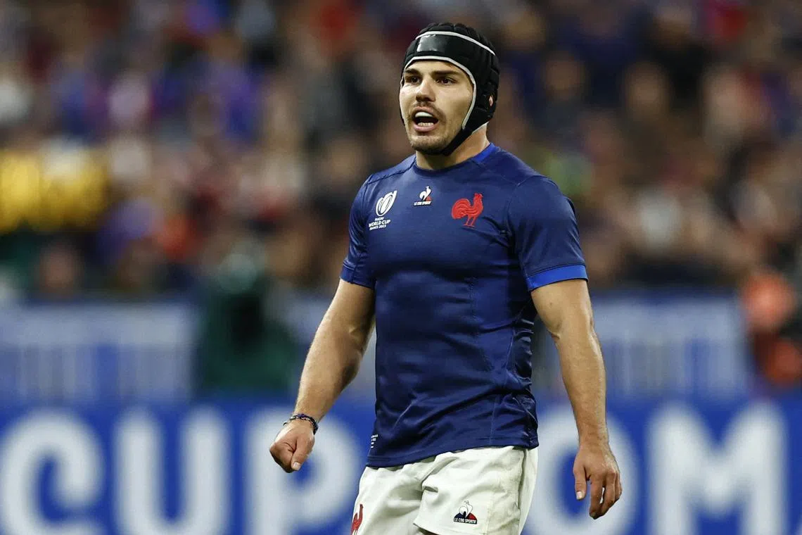 FILE PHOTO: Rugby Union - Rugby World Cup 2023 - Quarter Final - France v South Africa - Stade de France, Saint-Denis, France - October 15, 2023 France's Antoine Dupont REUTERS/Gonzalo Fuentes/File Photo