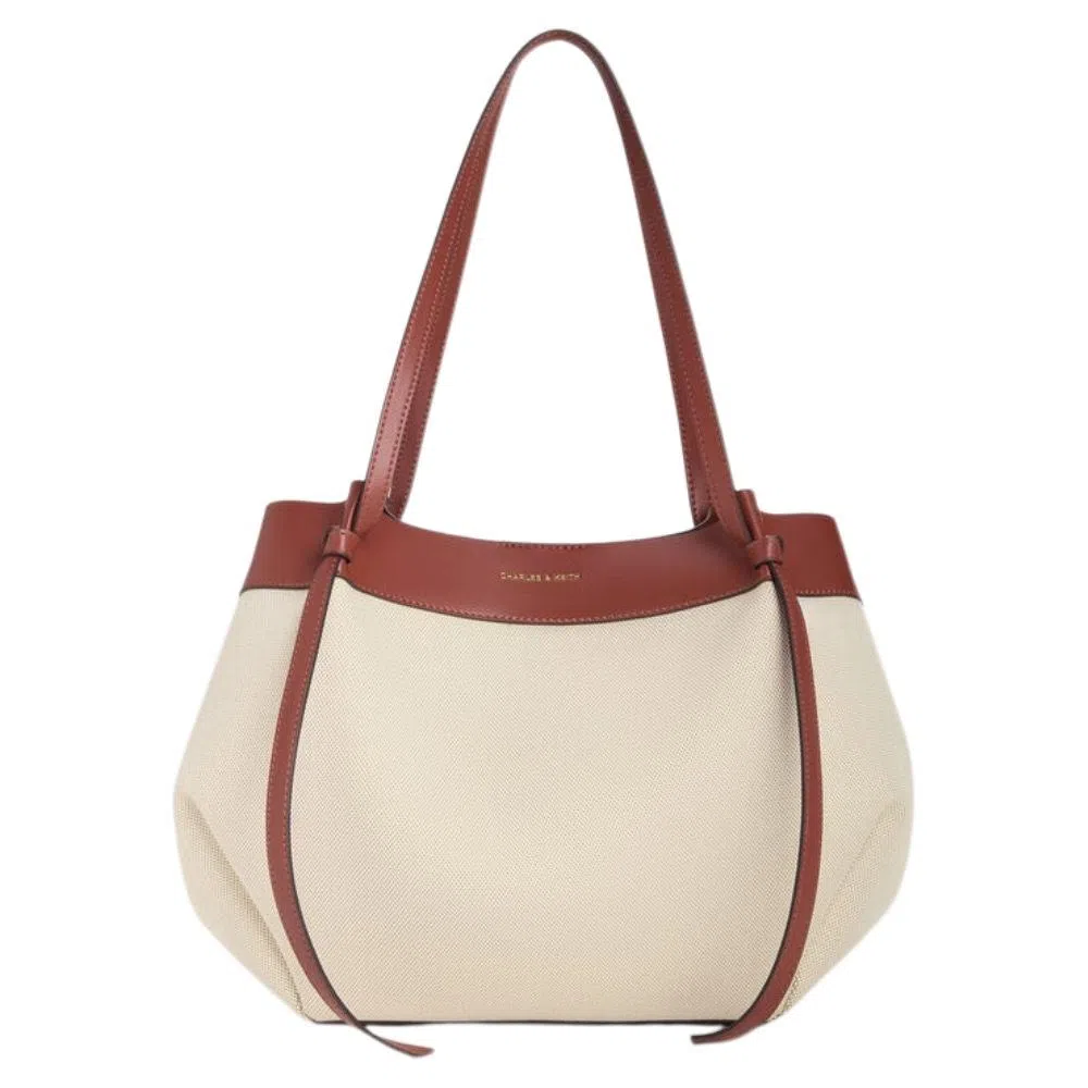Best tote bags in Singapore: Charles & Keith Canvas XL Calla Canvas Tote Bag