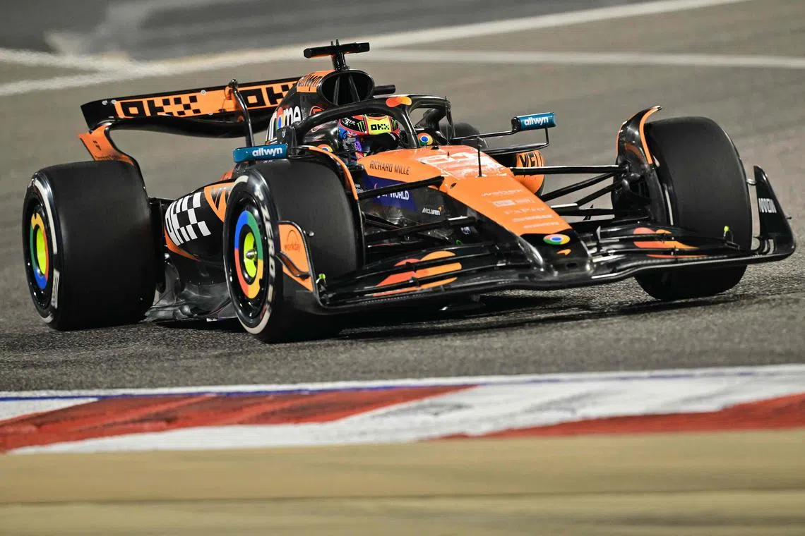 McLaren's Oscar Piastri posted a quickest lap of 1min 30.505sec, with his teammate Lando Norris only a tenth of a second adrift.