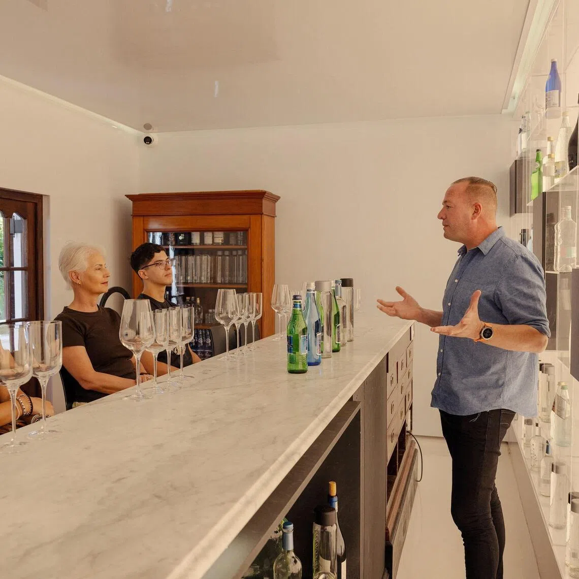 Water sommelier Nico Pieterse (right) developed an interest in water during the Covid-19 pandemic.