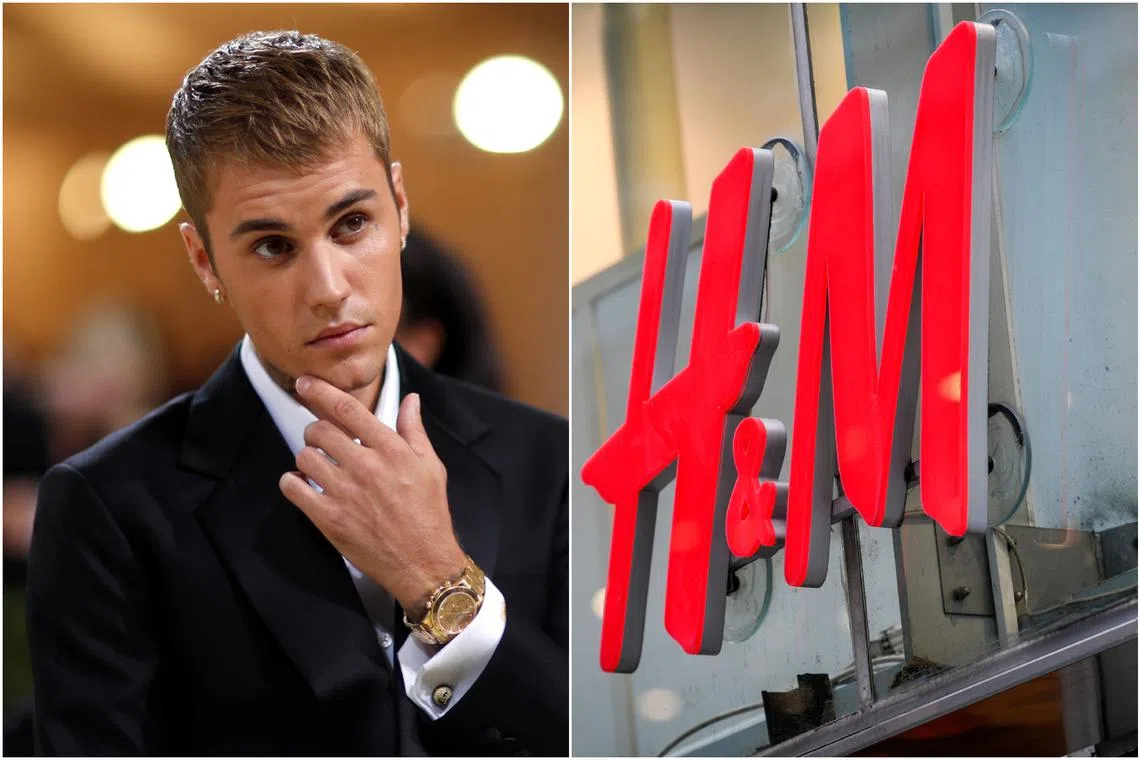 H&M said it had removed the Bieber-related products from sale.
