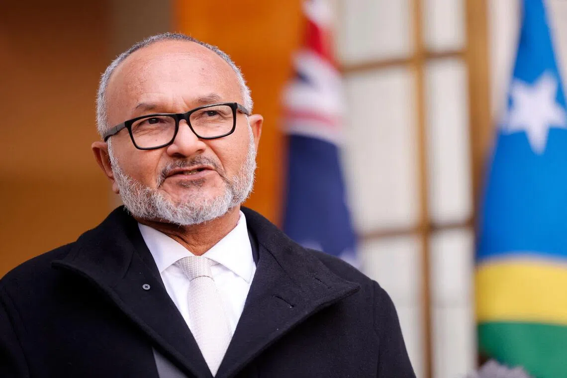 Solomon Islands Prime Minister Matthew Wale is reviewing a security pact struck with China in 2022 as he steers his nation closer to the US and Australia.