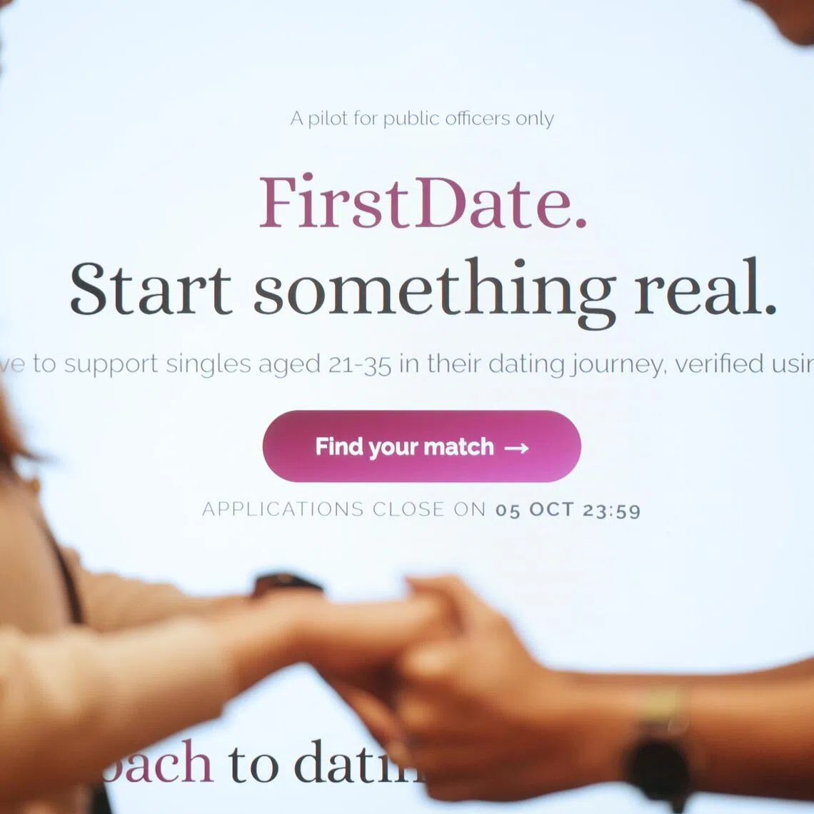 FirstDate, launched by the Government Technology Agency on Sept 29, is a pilot dating service for public officers aged 21 to 35. 