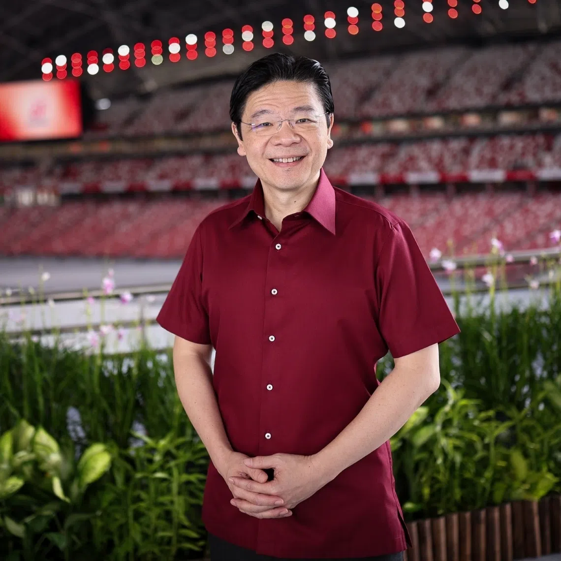 Prime Minister Lawrence Wong delivering his National Day Message on Aug 8.