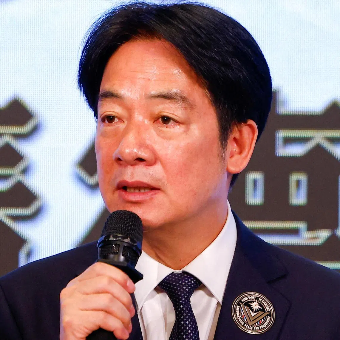 FILE PHOTO: Taiwan President Lai Ching-te delivers a speech on anniversary of the end of World War Two in Europe in Taipei, Taiwan May 8, 2025. REUTERS/Ann Wang/File Photo