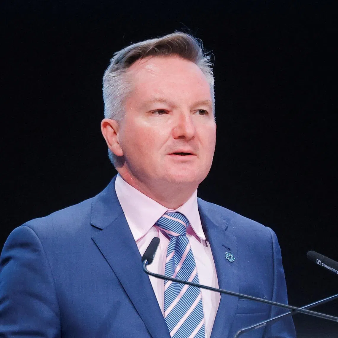 Australia's Minister for Climate Change and Energy Chris Bowen deliveres a statement during the United Nations climate change conference COP29, in Baku, Azerbaijan November 19, 2024 REUTERS/Maxim Shemetov