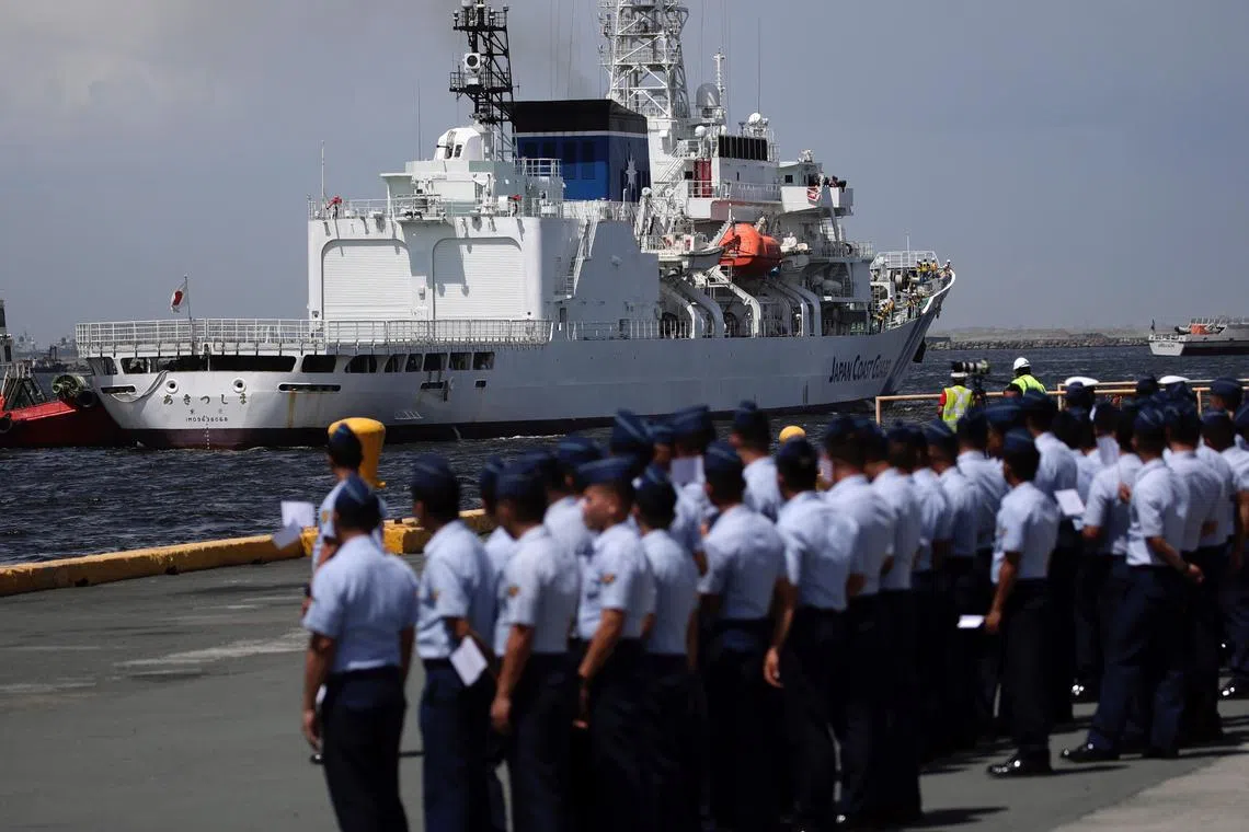A Japan Coast Guard vessel at the Port of Manila on June 1 for a drill involving the US, Japan and the Philippines amid concerns in the disputed South China Sea.
