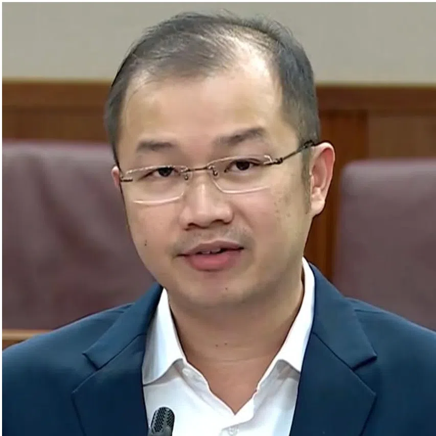 Sengkang GRC MP Louis Chua (left) and NCMP Andre Low speaking in Parliament on Sept 23.