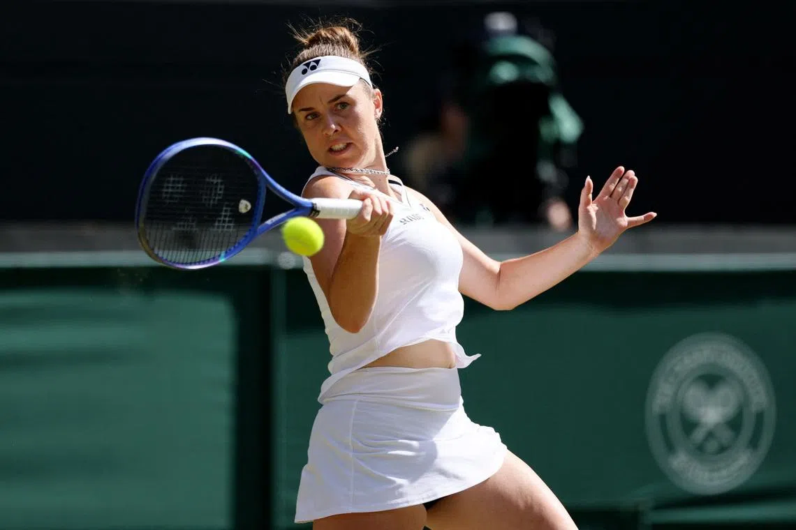 Czech rising star Noskova downs Keys to reach first Wimbledon quarter-final