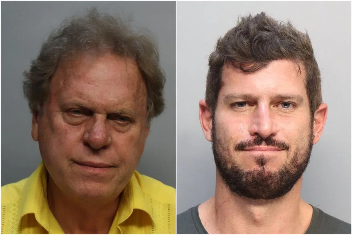 Ramon Jesurun (left), the head of Colombia's football federation, and his son Ramon Jamil Jesurun were arrested after an altercation at the stadium shortly after midnight on July 15.