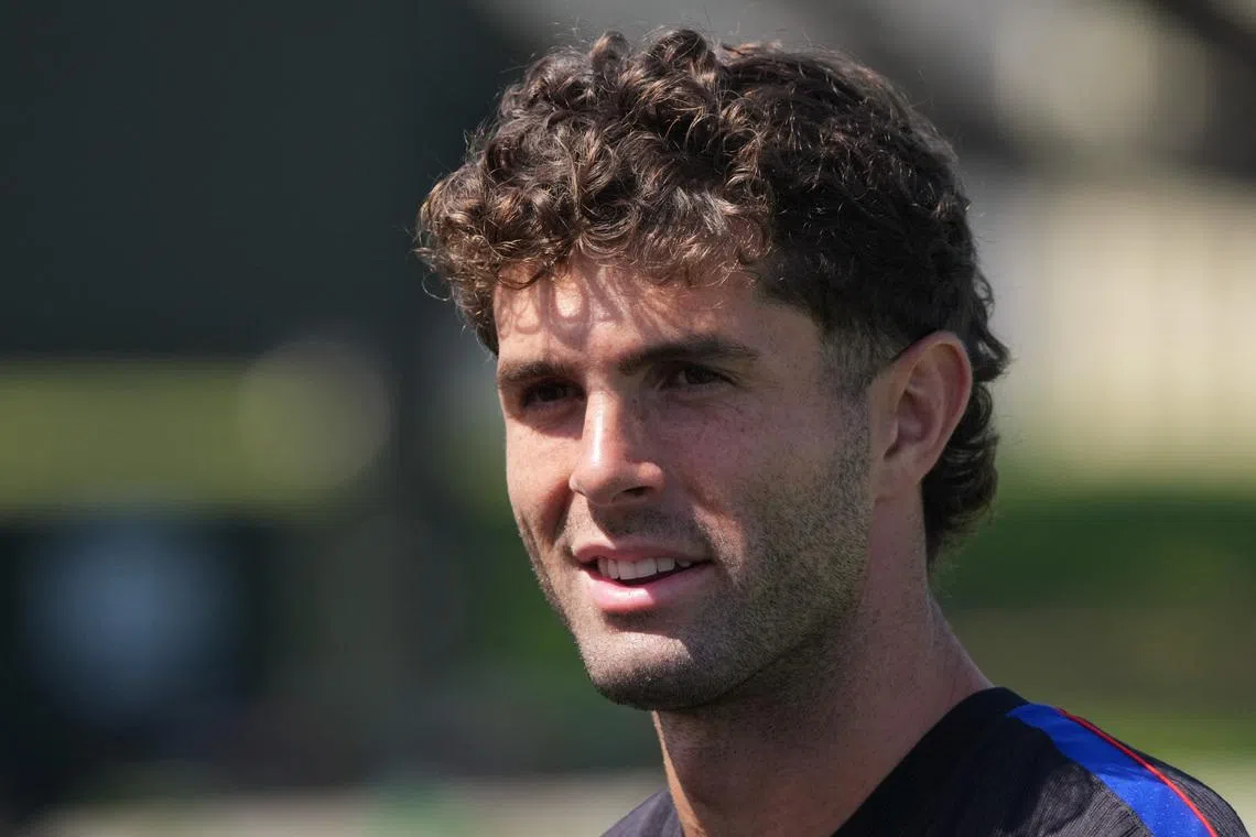 Soccer Football - FIFA World Cup 2026 - United States Training - Great Park Sports Complex, Irvine, California, U.S. - June 24, 2026 Christian Pulisic of the U.S. speaks with the media ahead of training IMAGN IMAGES via Reuters/Kirby Lee