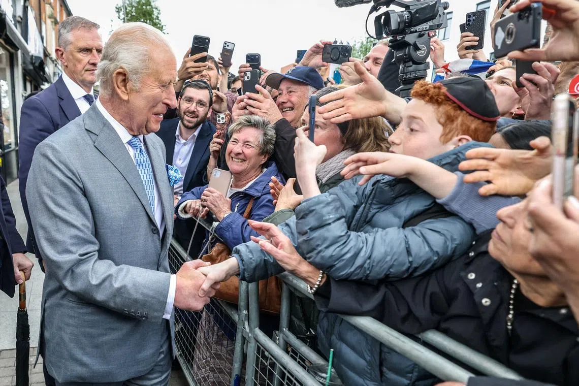 King Charles visits Jewish area of London hit by antisemitic attacks