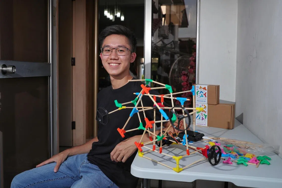 Chong Ing Kai's parents focused on his strengths rather than his ADHD condition. The student is now founder of a Stem start-up. ST PHOTO:  KEVIN LIM