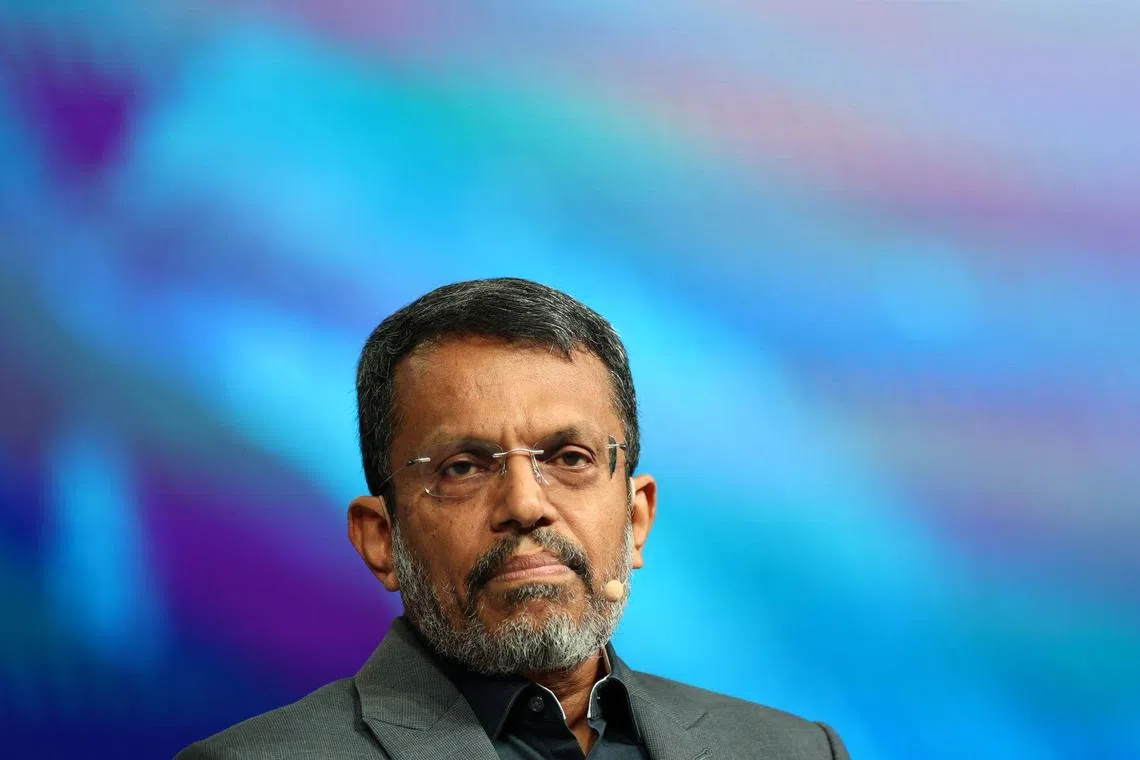 Ravi Menon, managing director of Monetary Authority of Singapore, during the Singapore FinTech Festival in Singapore, on Thursday, Nov. 16, 2023. The festival runs through Nov. 17. Photographer: Lionel Ng/Bloomberg