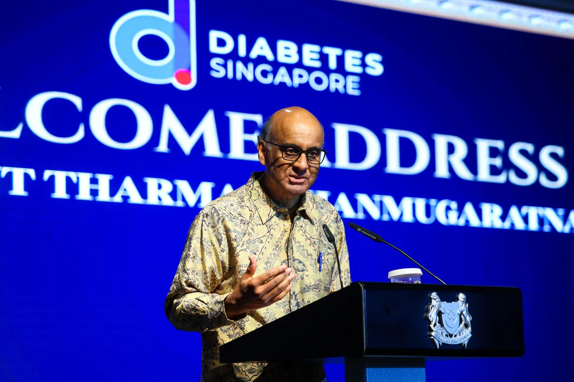 More can be done through upstream efforts to change the habits of children when they are young, and to detect the onset of diabetes, said President Tharman Shanmugaratnam.