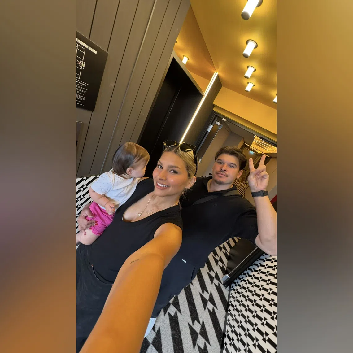 Singapore singer Tabitha Nauser with her partner Louie Salmon-Pansuk and daughter Aaliyah.