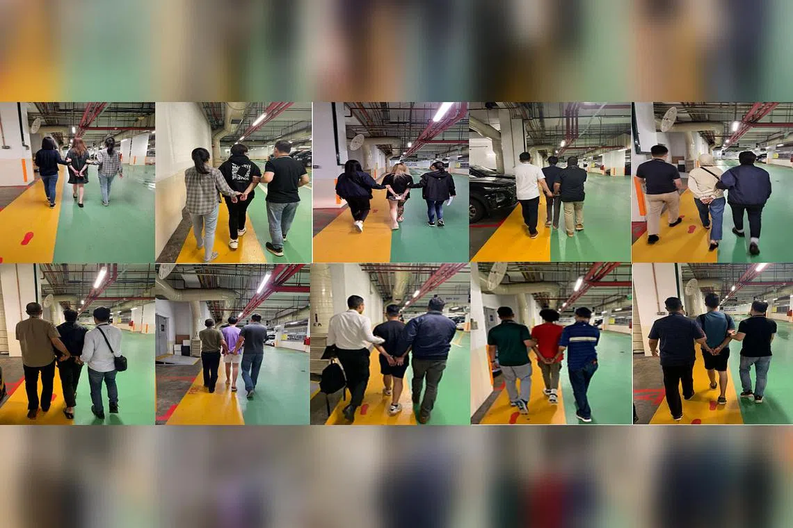 Six men and four women, aged between 16 and 41, were arrested for their suspected involvement in the recent spate of banking-related malware scam cases.