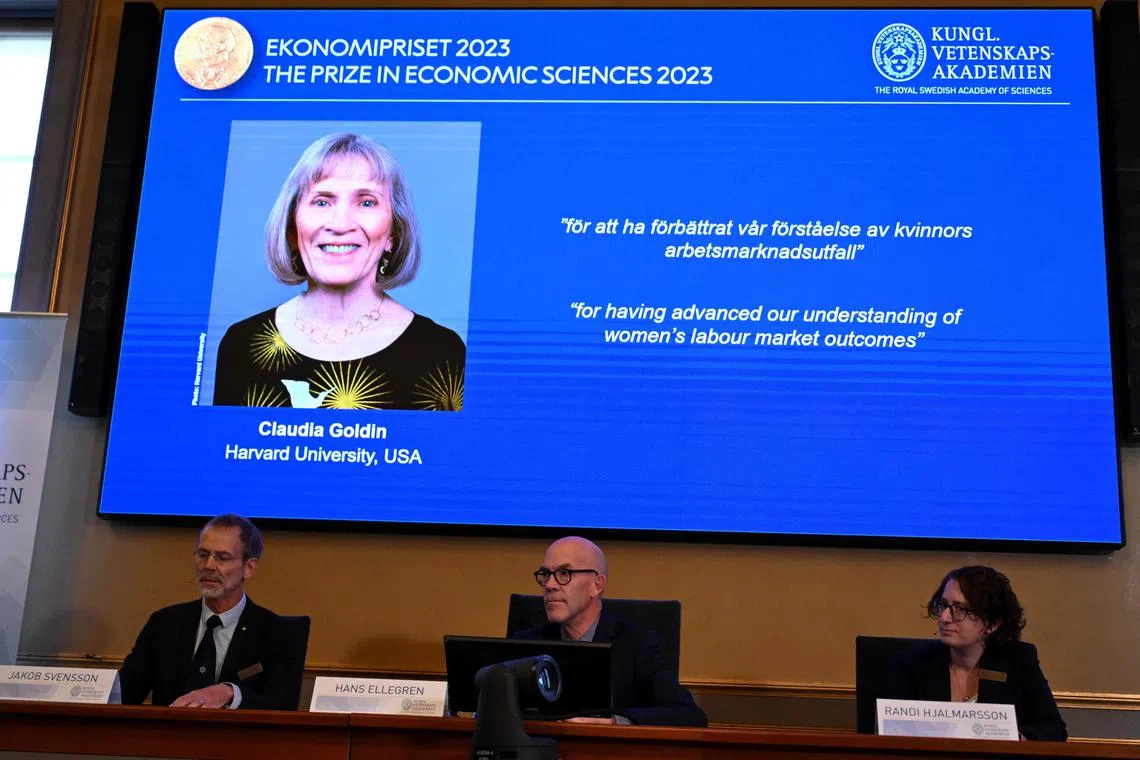 Prof Claudia Goldin is only the third woman to win the Nobel economics prize.