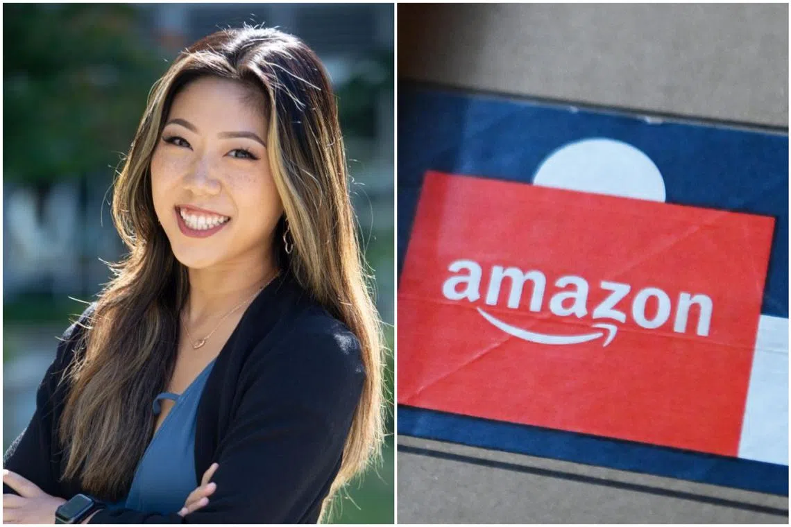 Ms Kayla Look, a recruiting coordinator at Amazon, is one of several employees at the company to make an #OpenToWork post on LinkedIn.
