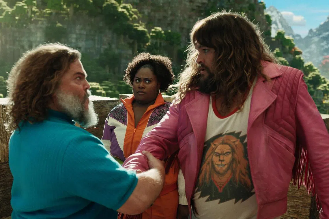  (From left) Jack Black, Danielle Brooks and Jason Momoa in A Minecraft Movie

Source/copyright: WBEI