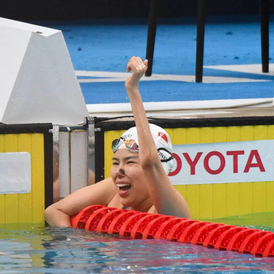 Yip Pin Xiu touched the wall first in 1min 04.31sec, clinching gold in the women’s 50m backstroke, on Sept 26.