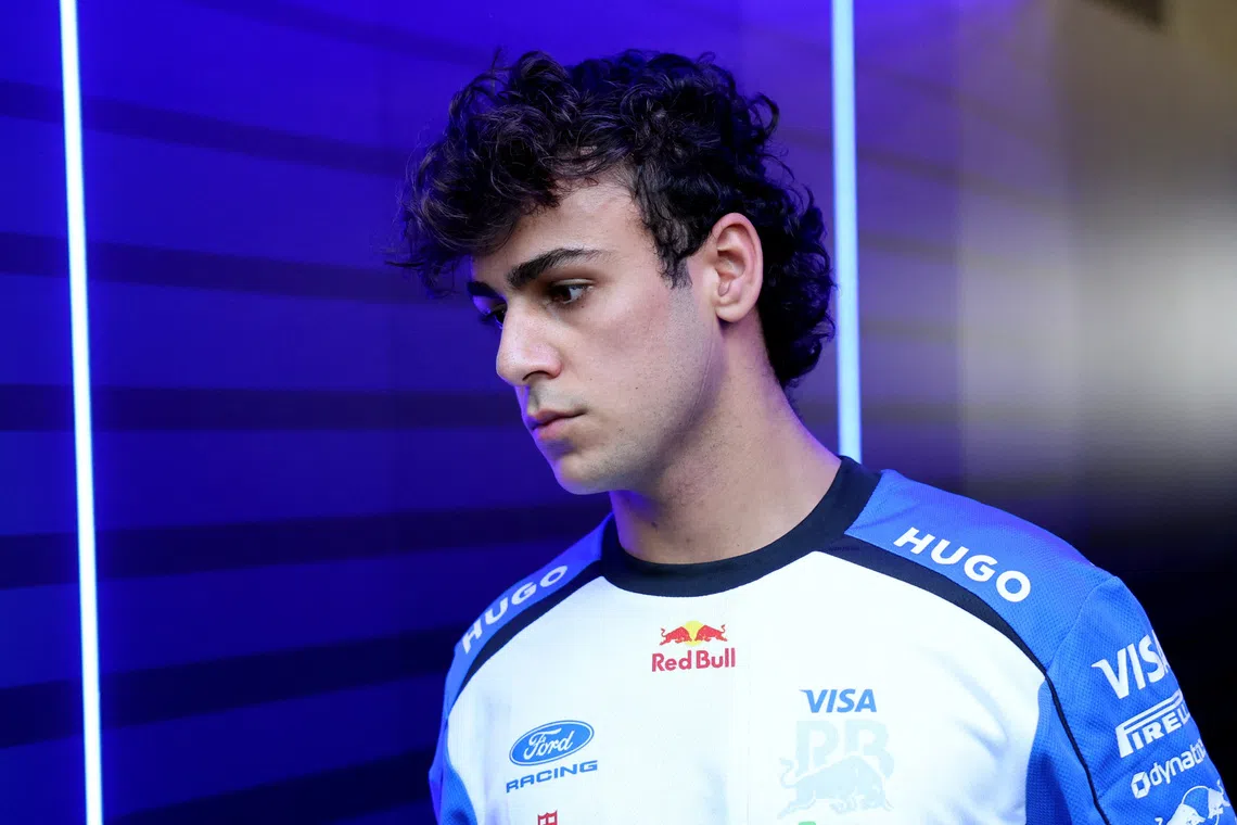 Formula One F1 - Azerbaijan Grand Prix - Baku City Circuit, Baku, Azerbaijan - September 25, 2026 RB's Arvid Lindblad reacts after being eliminated from qualifying REUTERS/Jakub Porzycki