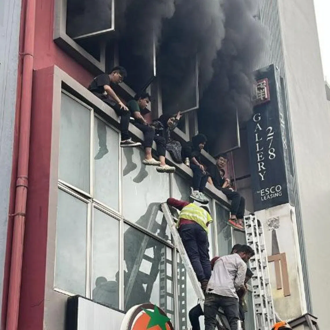 (SCDF said in a statement on Facebook around noon that it was alerted to a fire at 278 River Valley Road at about 9.45am.