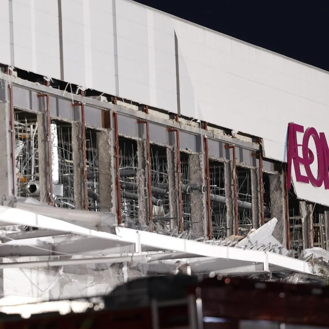 Eleven people were pulled out of the rubble at Aeon mall, among them seven dead.