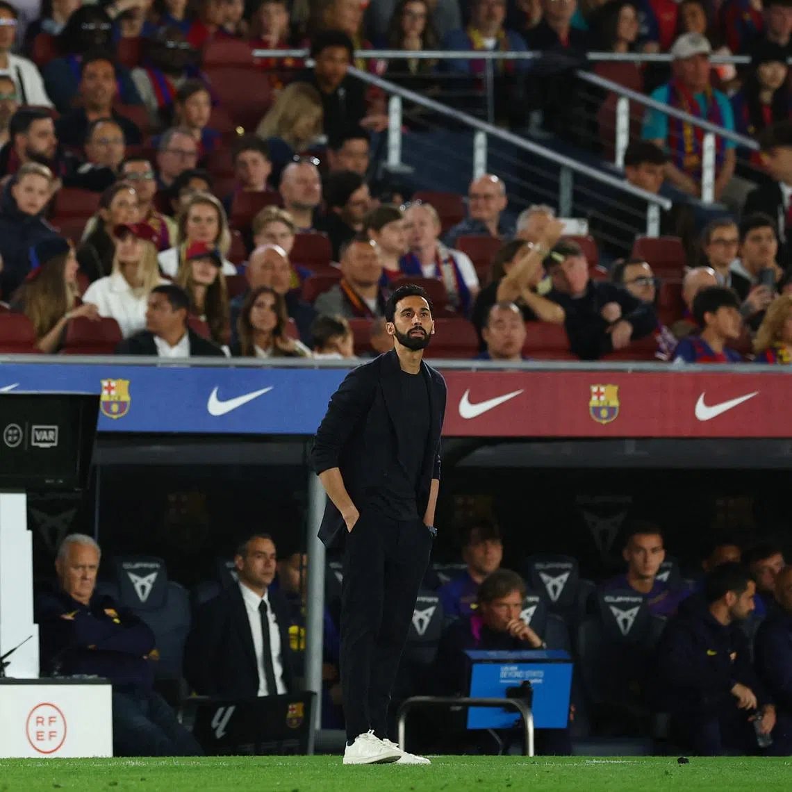 Soccer Football - LaLiga - FC Barcelona v Real Madrid - Spotify Camp Nou, Barcelona, Spain - May 10, 2026 Real Madrid coach Alvaro Arbeloa REUTERS/Albert Gea