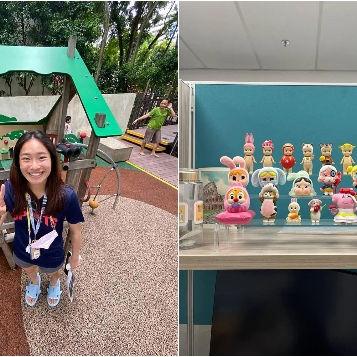 One avid collector is 20-year-old Amber Ng Si Qi, who has a soft spot for the popular glowing green figurines, Smiskis. 