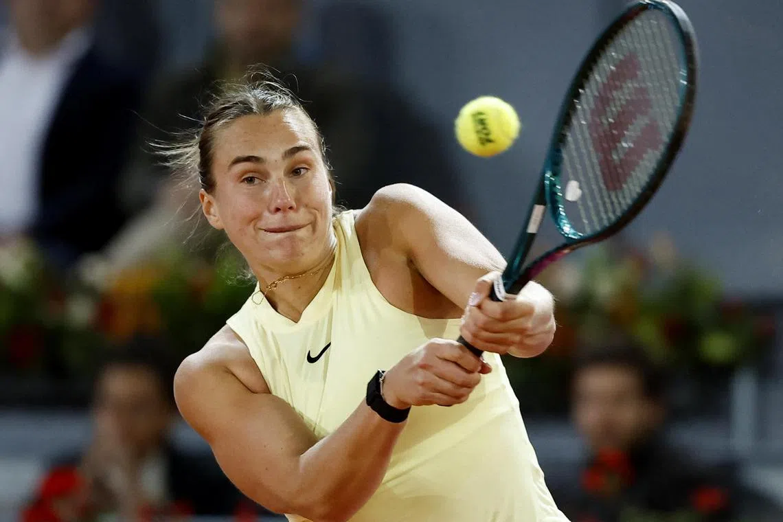 Belarus' Aryna Sabalenka is aiming to win her third Madrid Open title in her third final.